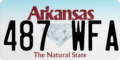 AR license plate 487WFA