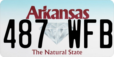AR license plate 487WFB