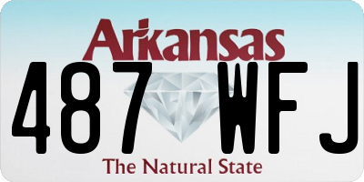 AR license plate 487WFJ
