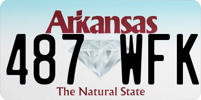 AR license plate 487WFK