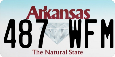 AR license plate 487WFM