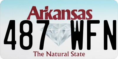 AR license plate 487WFN