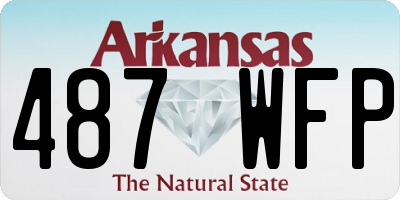 AR license plate 487WFP