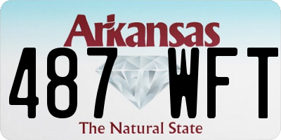 AR license plate 487WFT