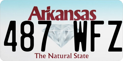 AR license plate 487WFZ