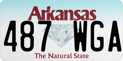 AR license plate 487WGA