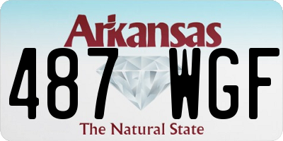 AR license plate 487WGF