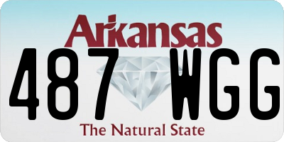 AR license plate 487WGG