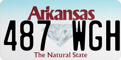 AR license plate 487WGH