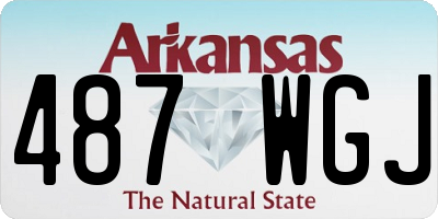 AR license plate 487WGJ