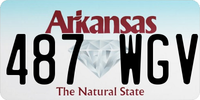 AR license plate 487WGV
