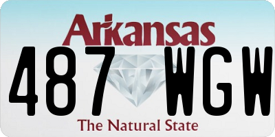 AR license plate 487WGW