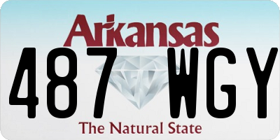 AR license plate 487WGY