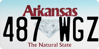 AR license plate 487WGZ