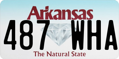 AR license plate 487WHA