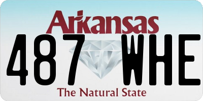 AR license plate 487WHE