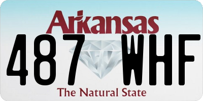 AR license plate 487WHF