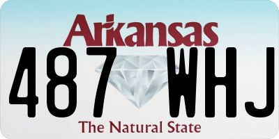 AR license plate 487WHJ