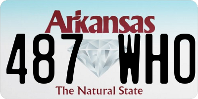 AR license plate 487WHO