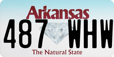 AR license plate 487WHW
