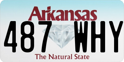 AR license plate 487WHY