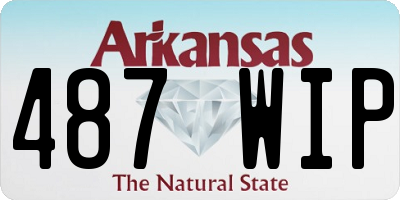 AR license plate 487WIP