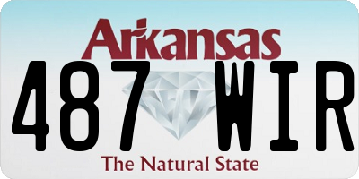 AR license plate 487WIR