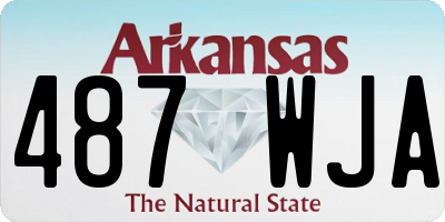 AR license plate 487WJA