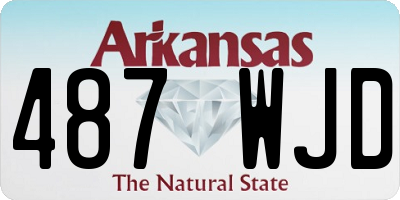 AR license plate 487WJD