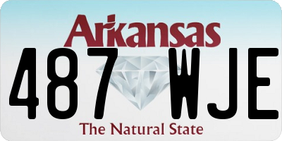 AR license plate 487WJE