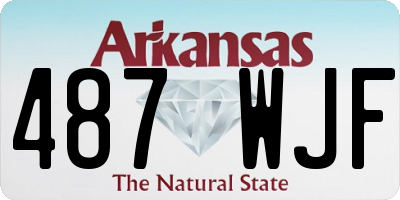 AR license plate 487WJF