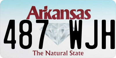 AR license plate 487WJH