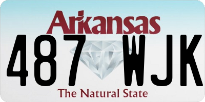 AR license plate 487WJK