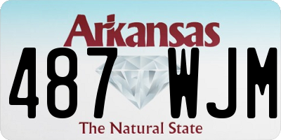 AR license plate 487WJM
