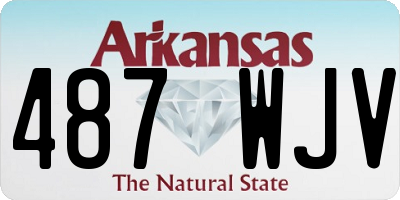 AR license plate 487WJV