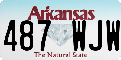 AR license plate 487WJW