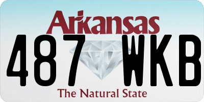 AR license plate 487WKB