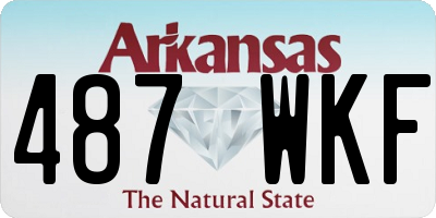 AR license plate 487WKF