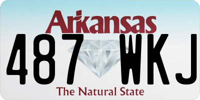 AR license plate 487WKJ