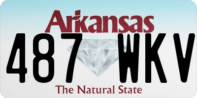 AR license plate 487WKV