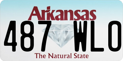 AR license plate 487WLO