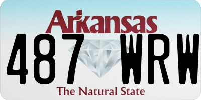 AR license plate 487WRW