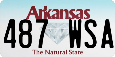 AR license plate 487WSA