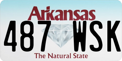 AR license plate 487WSK
