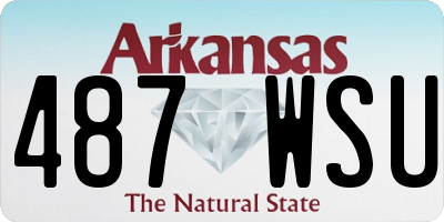 AR license plate 487WSU