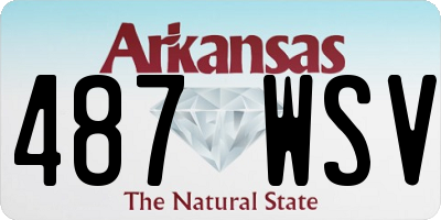 AR license plate 487WSV