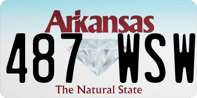 AR license plate 487WSW