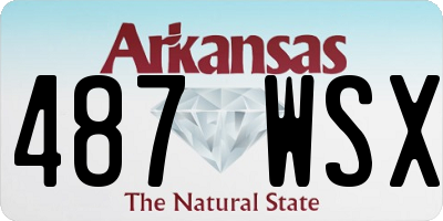 AR license plate 487WSX