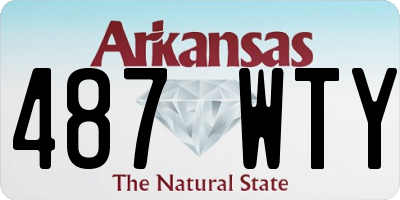 AR license plate 487WTY
