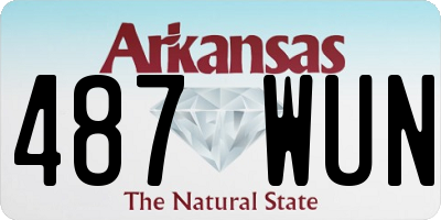 AR license plate 487WUN